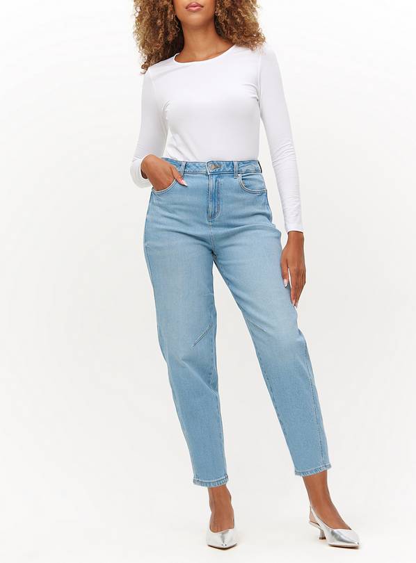 Light Wash Denim Barrel Leg Jeans 18R